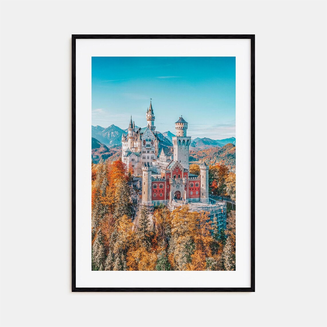 Neuschwanstein Castle Autumn Fairytale Castle Bavaria Art Poster