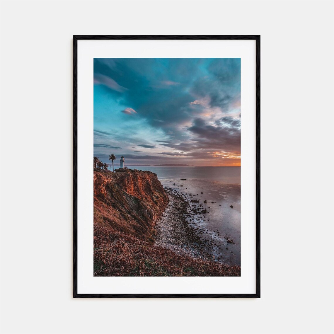 Rancho Palos Verdes Colorful Travel Poster, Street Map
