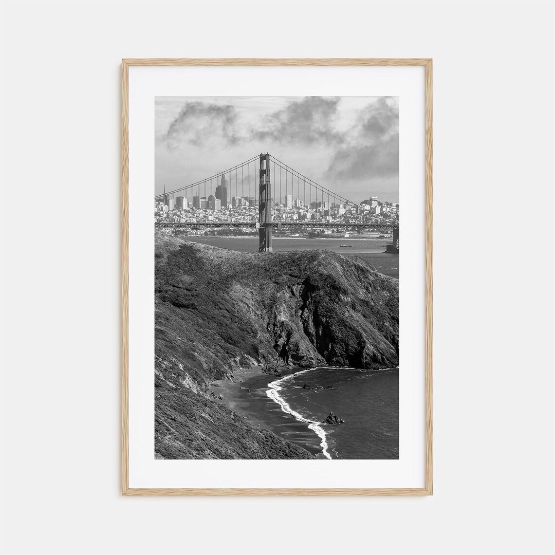 Bay Area Black And White Wall Art Poster