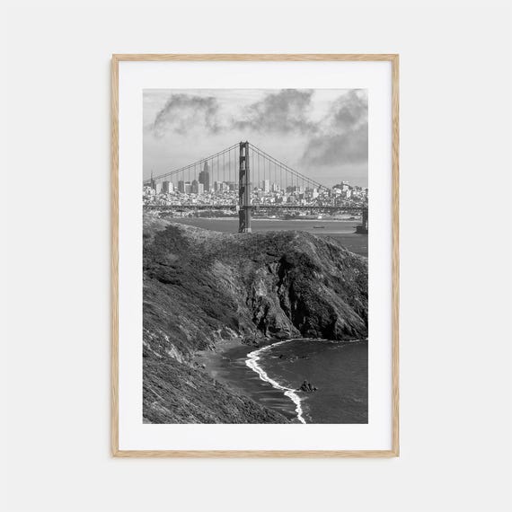 Bay Area Black And White Wall Art Poster