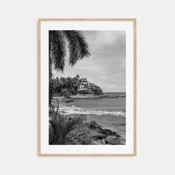 Sayulita Black And White Travel Poster
