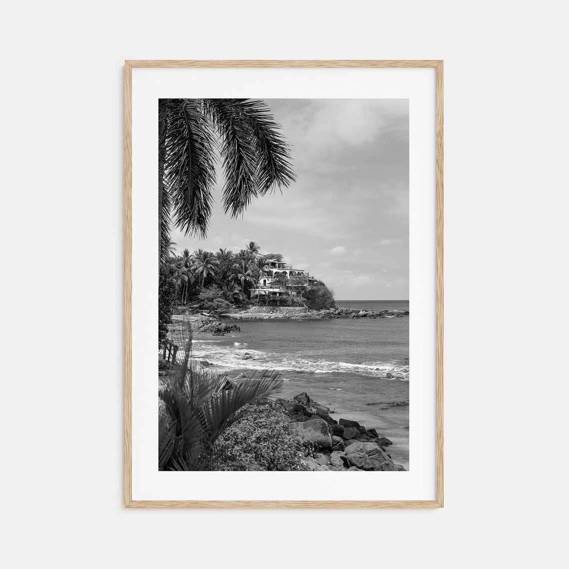 Sayulita Black And White Travel Poster