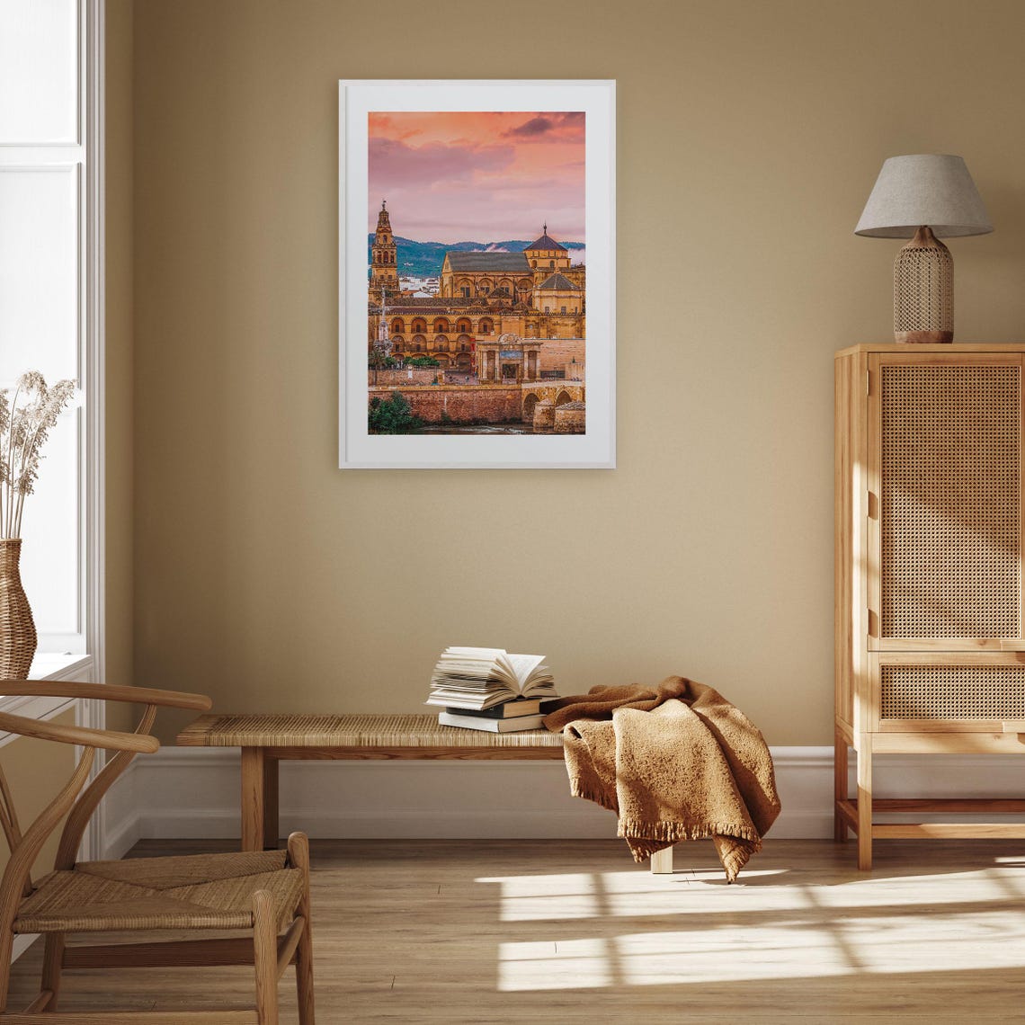Cordoba Mezquita Cathedral Sunset Spain Architecture View Poster - Image 2
