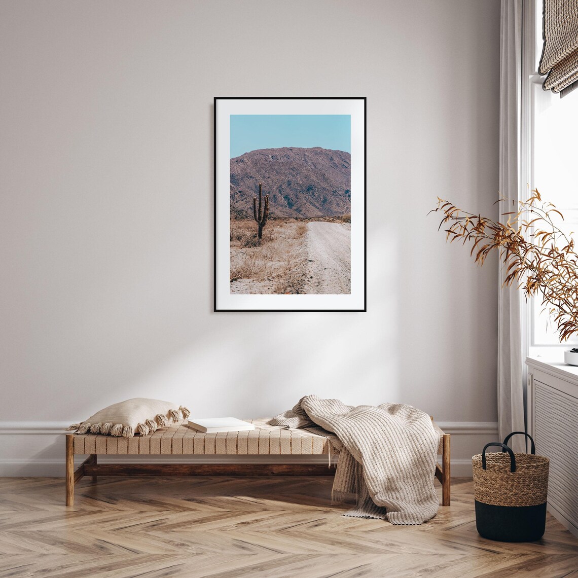 Saguaro National Park Desert Road Cactus Mountain Vista Poster - Image 2