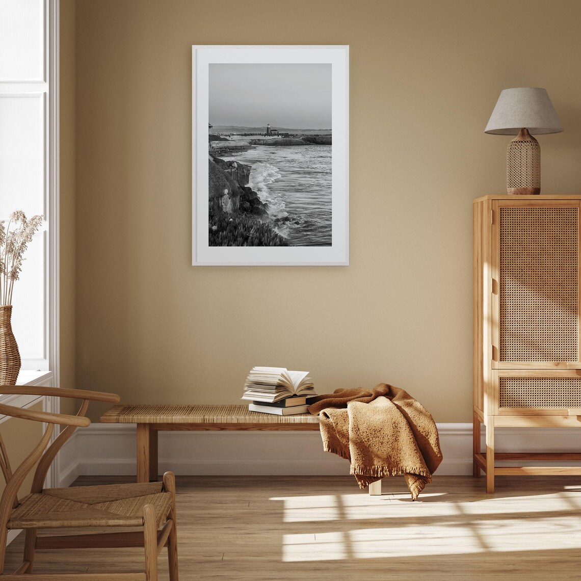 Santa Cruz Black And White Travel Poster - Image 3