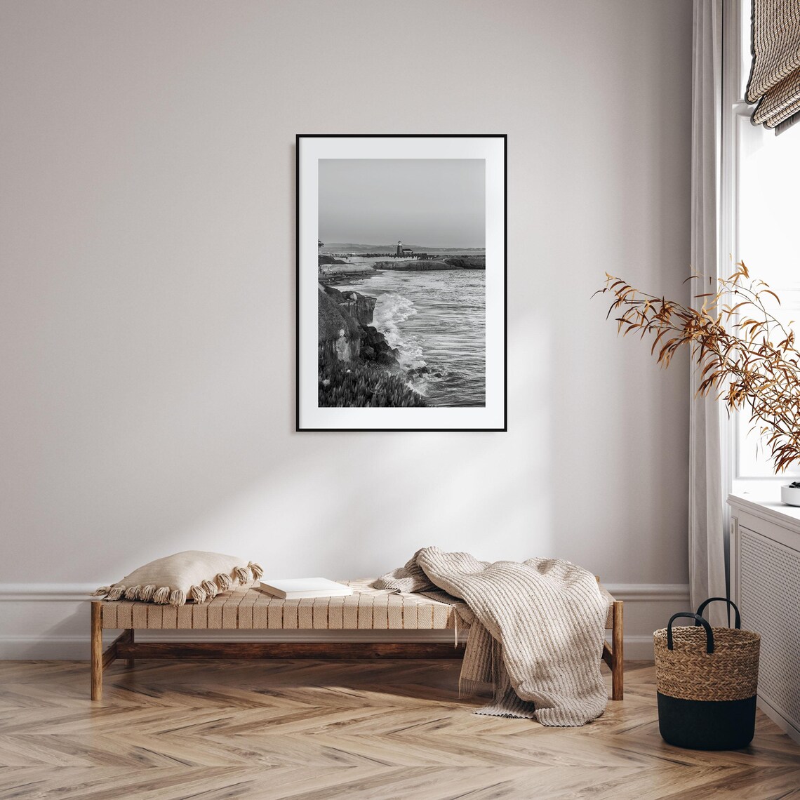 Santa Cruz Black And White Travel Poster - Image 2
