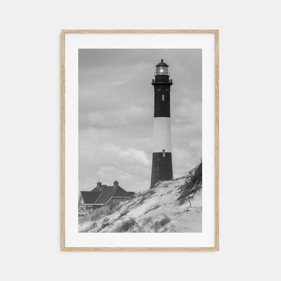 Fire Island Black And White Travel Poster Print