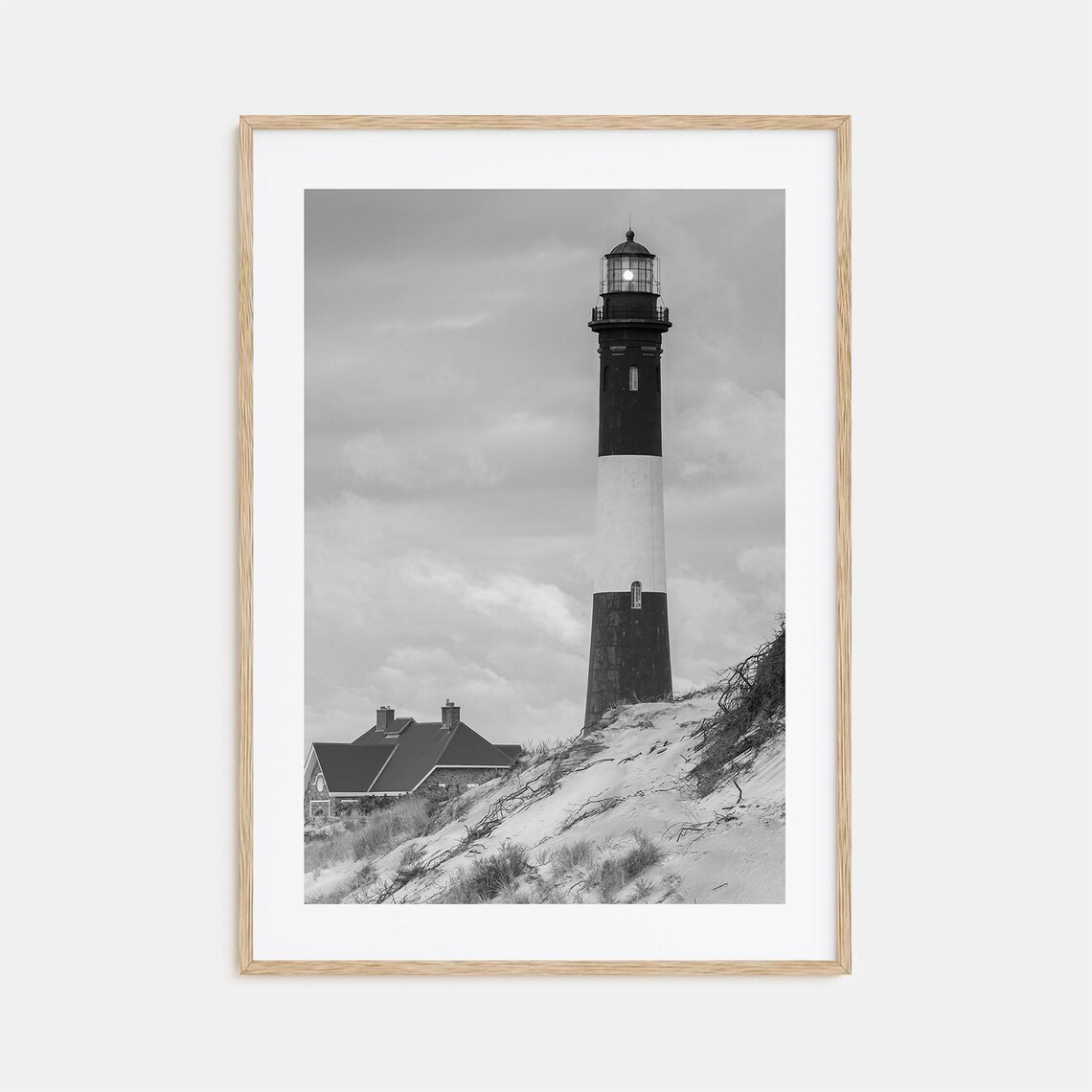 Fire Island Black And White Travel Poster Print