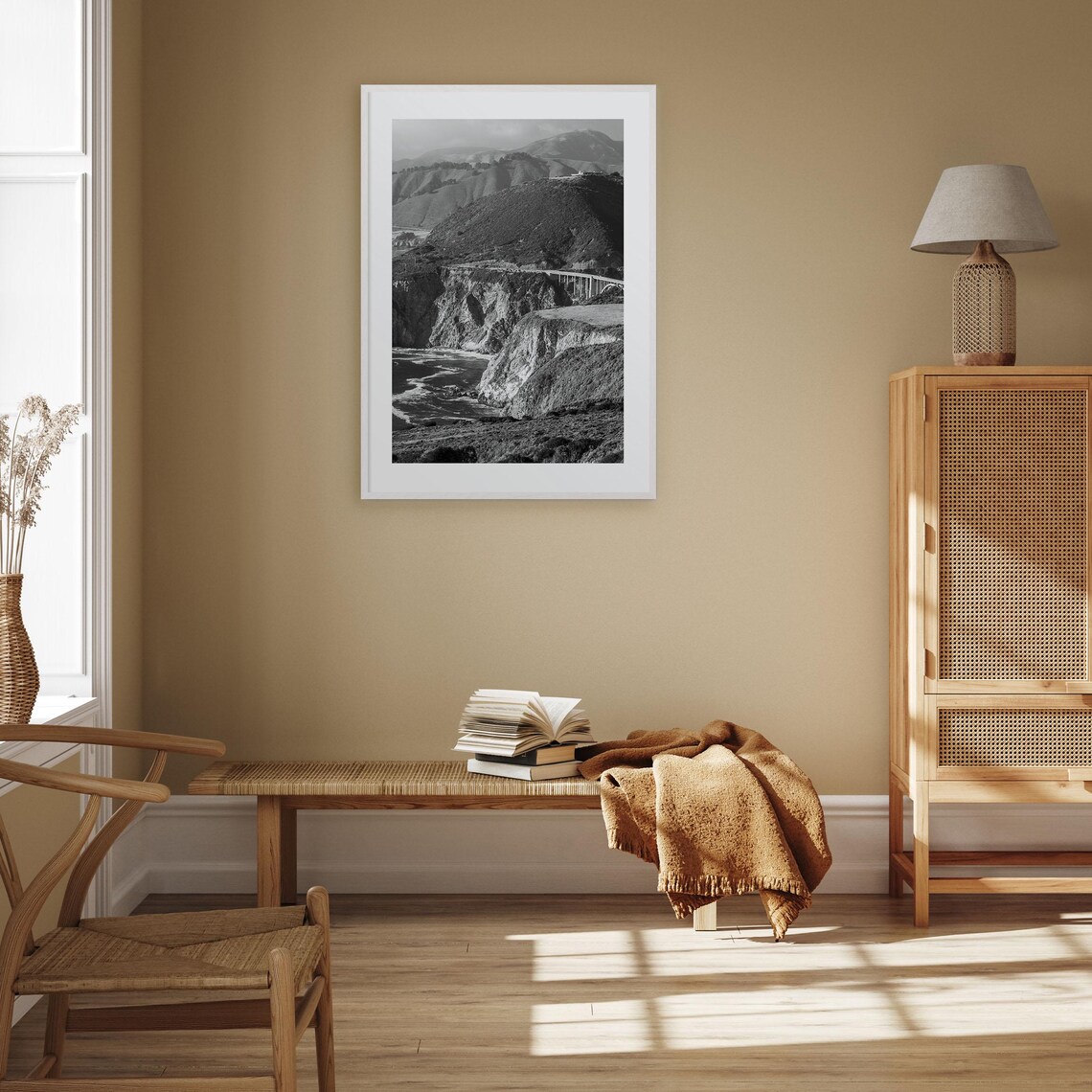 Big Sur Black and White Travel Poster, Wall Art - Image 3