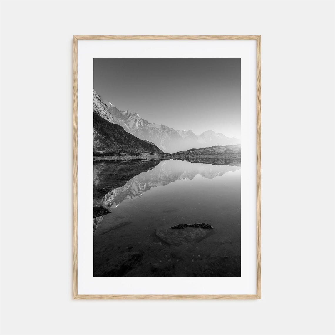 Morning Lake Landscape Photo Poster Print No 1 Morning Lake Landscape Black And White Art Wall Photography Travel Map Poster