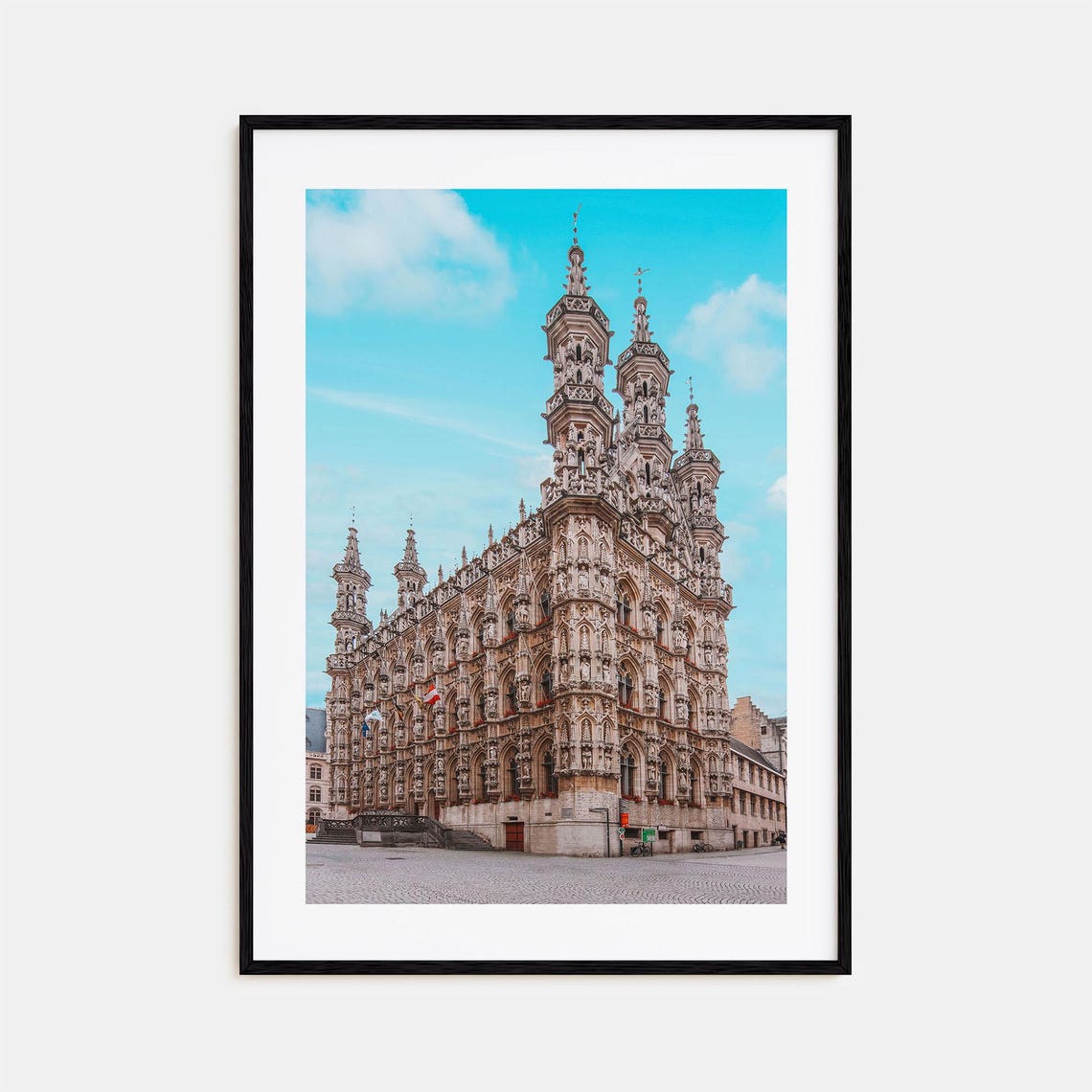 Leuven Belgium Gothic Town Hall Ornate Architecture Landmark Poster