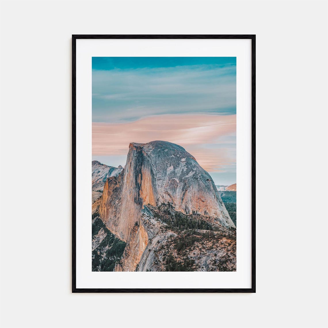 Yosemite Half Dome Granite Sunset Alpenglow Mountain Peak Poster