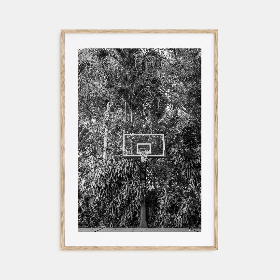 Basketball Court Photo Poster Print No 2 Basketball Court Black And White Art Basketball Court Wall Photography Travel Map Poster