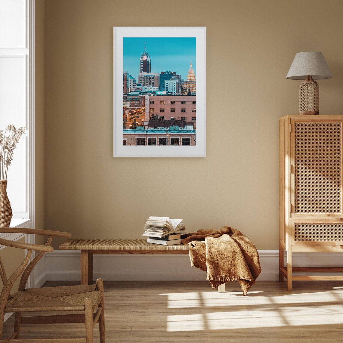 Lansing Colorful Travel Poster, City Map Art Print - Image 2