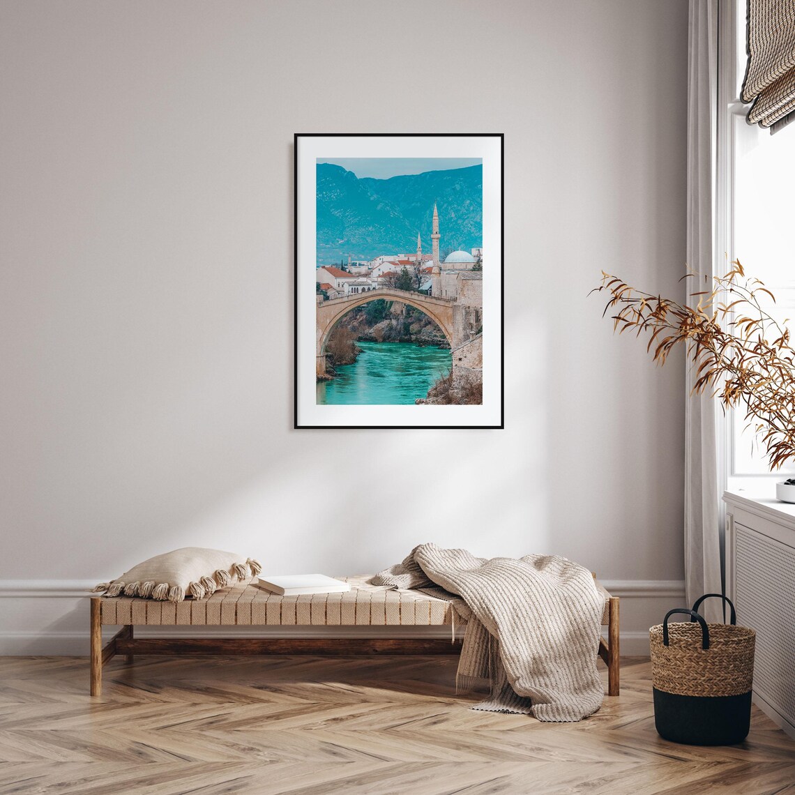 Bosnia Herzegovina Mostar Old Bridge Colorful Photography Poster - Image 2