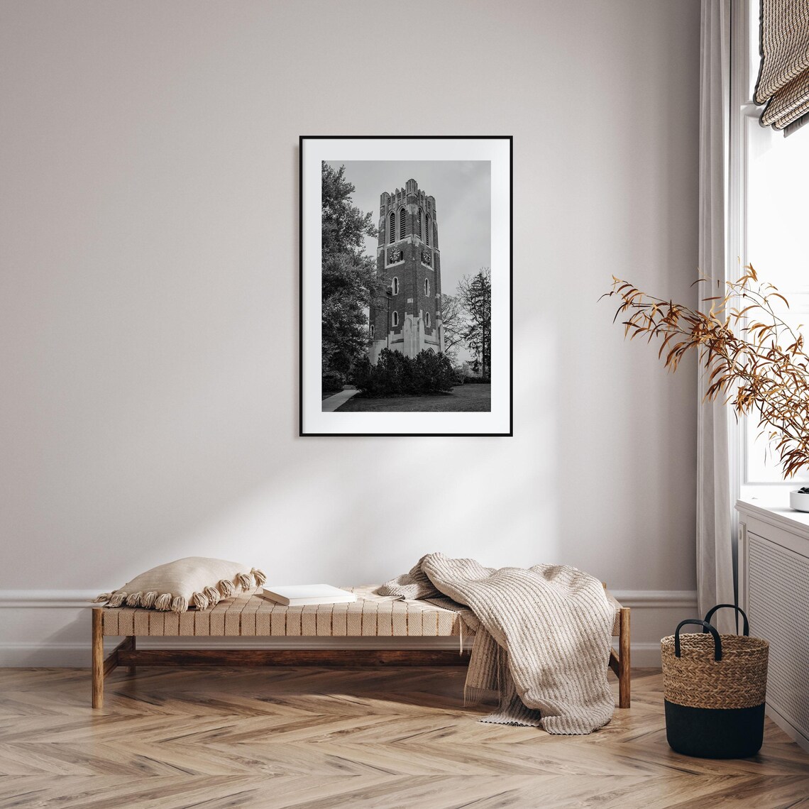 East Lansing Photo Poster Print East Lansing Black And White Art Photography East Lansing Travel East Lansing Map Poster - Image 2