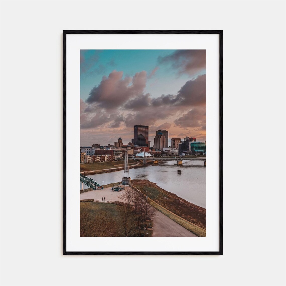 Dayton Colorful Poster Print Dayton Photo Wall Art Dayton Wall Decor Dayton Travel Print Dayton Street Map Poster City Map