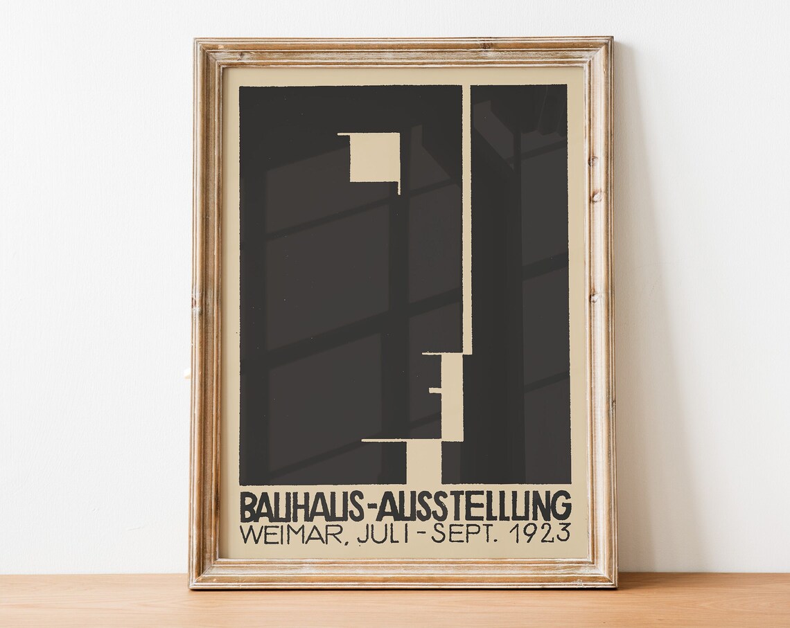 Bauhaus Ausstellung Weimar 1923 Herbert Bayer Design Art Poster - Image 3