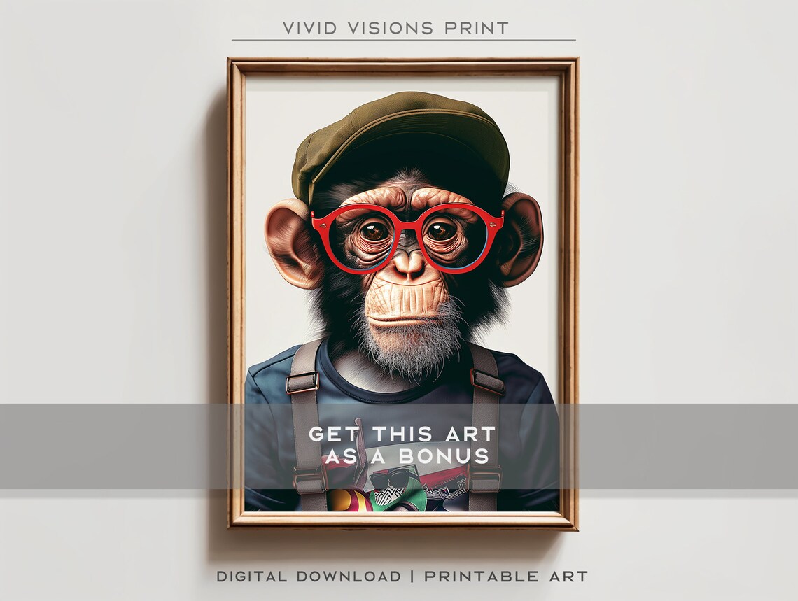Colorful Teal Llama with Pink Glasses Bright Animal Portrait Poster - Image 2
