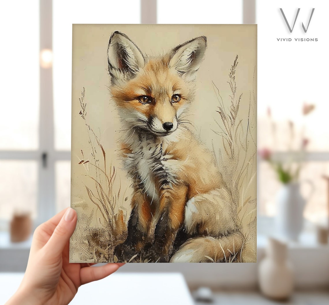Baby Fox Woodland Animal Art Farm Animal Nursery Art Farm Nursery Decor Baby Room Art Forest Animal Babies Download 1230 - Image 4
