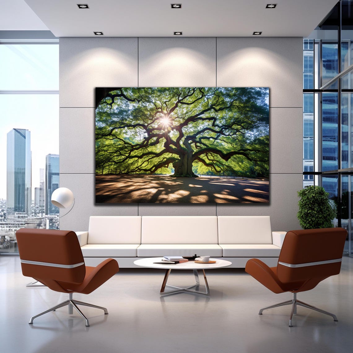 Angel Oak Tree South Carolina Sunlit Branches Historic Landmark Poster - Image 3