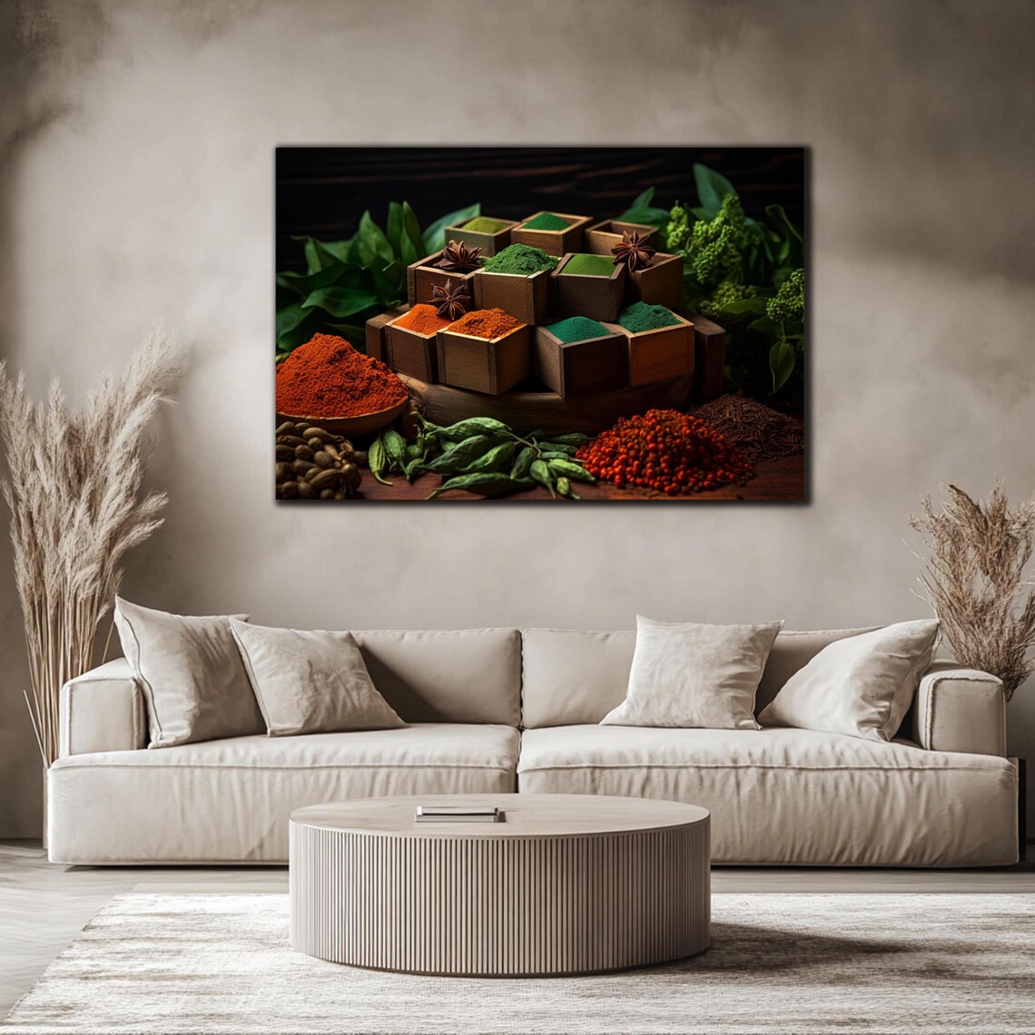 Herbs Spices Kitchen Splashback, Botanical Kitchen Decor - Image 4