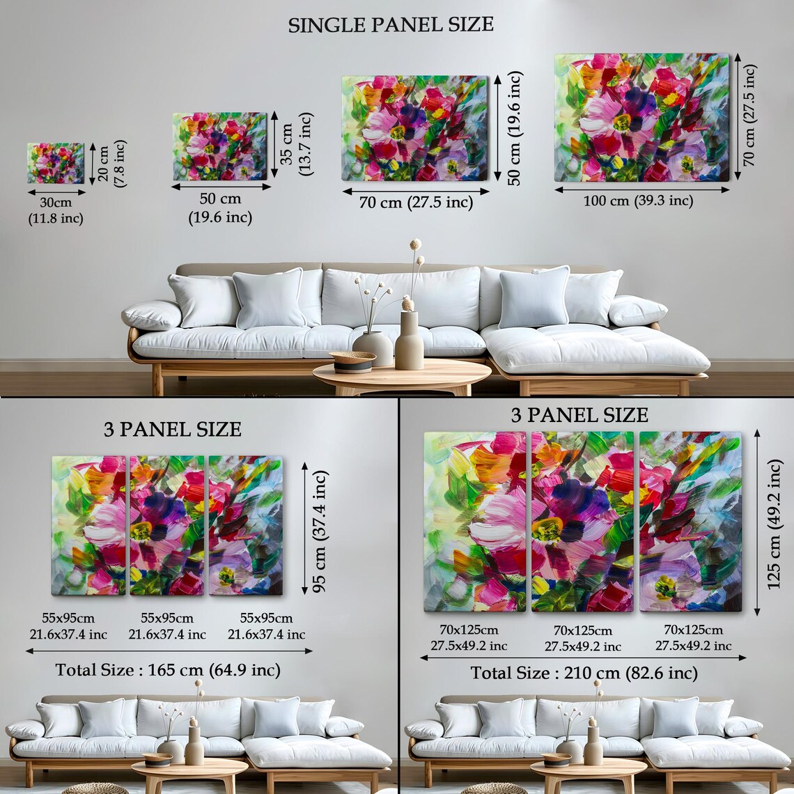 Vibrant Pink Floral Abstract Impasto Oil Painting Flower Poster - Image 4