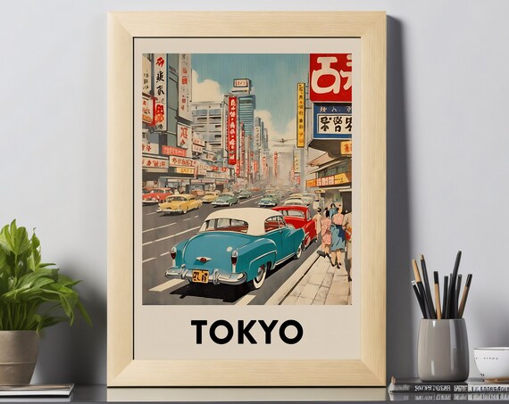 Tokyo Vintage Travel Poster Art Print