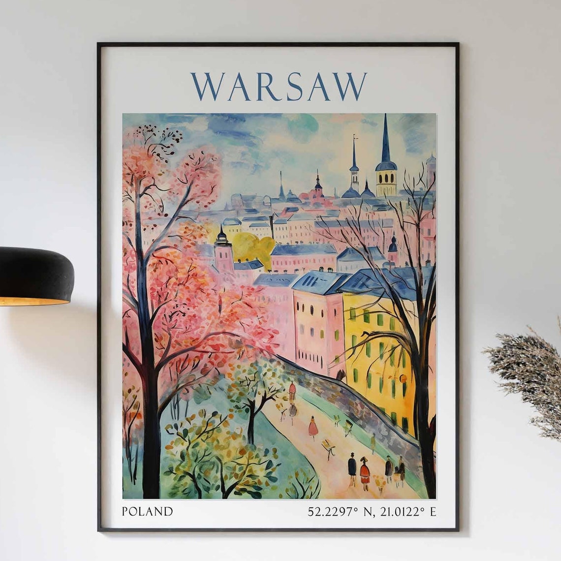 Warsaw Cityscape Print Warsaw Home Decor European City Art Print Warsaw Wall Art For Poland Enthusiast Gift Wall Hanging Warsaw Poland Decor