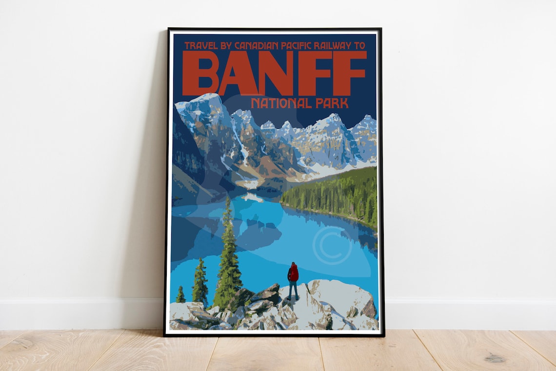 Banff National Park Vintage-Style Travel Poster