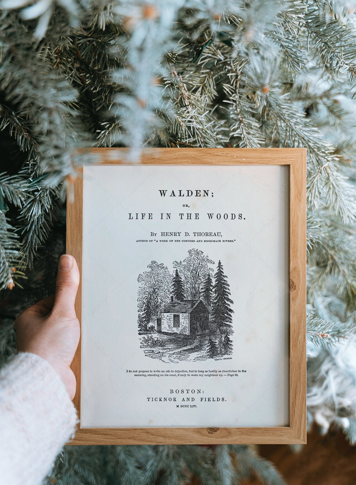 Walden Life In The Woods Title Page 1854 Henry David Thoreau Art Poster - Image 4