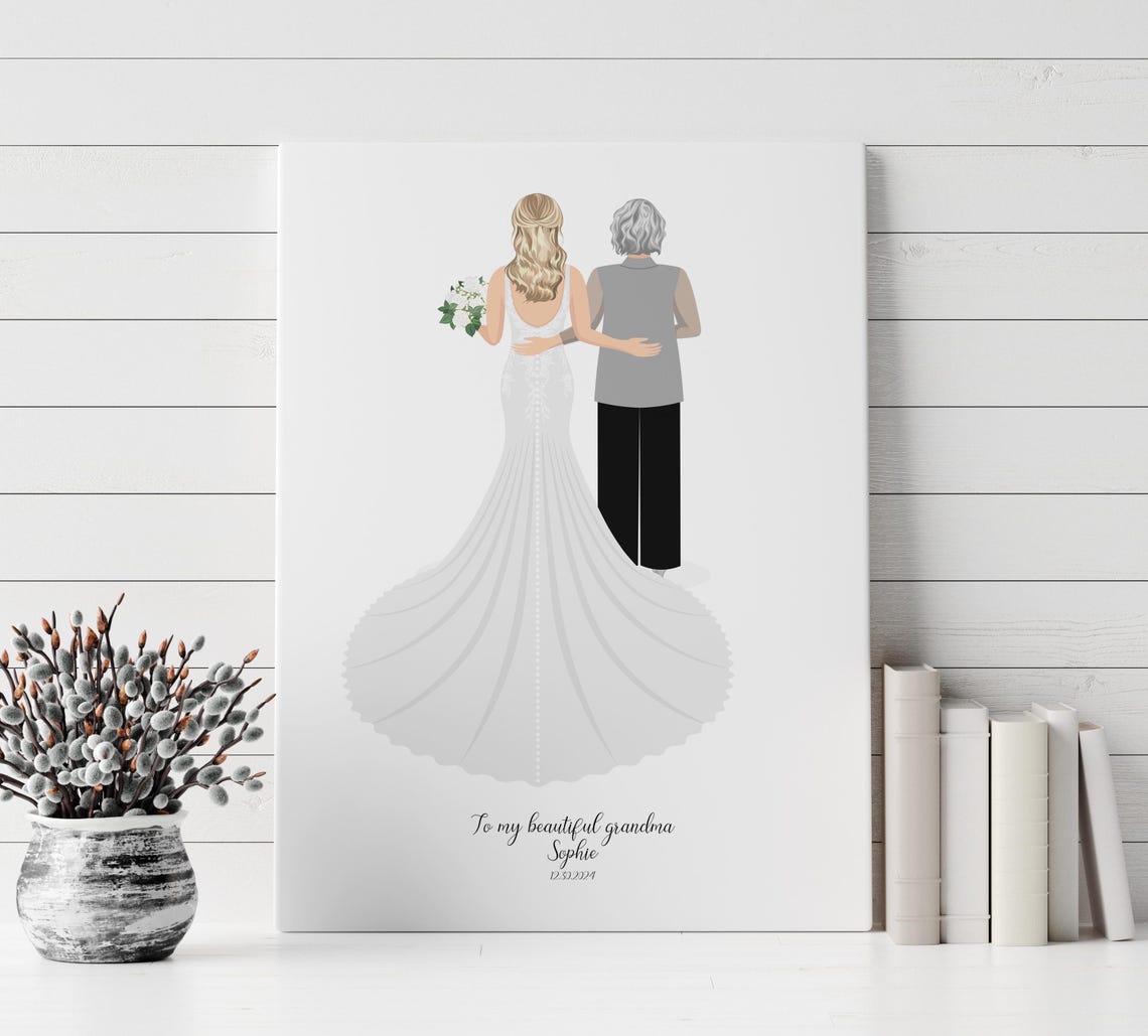 Grandmother Of The Bride Personalized Custom Wedding Tribute Poster - Image 4