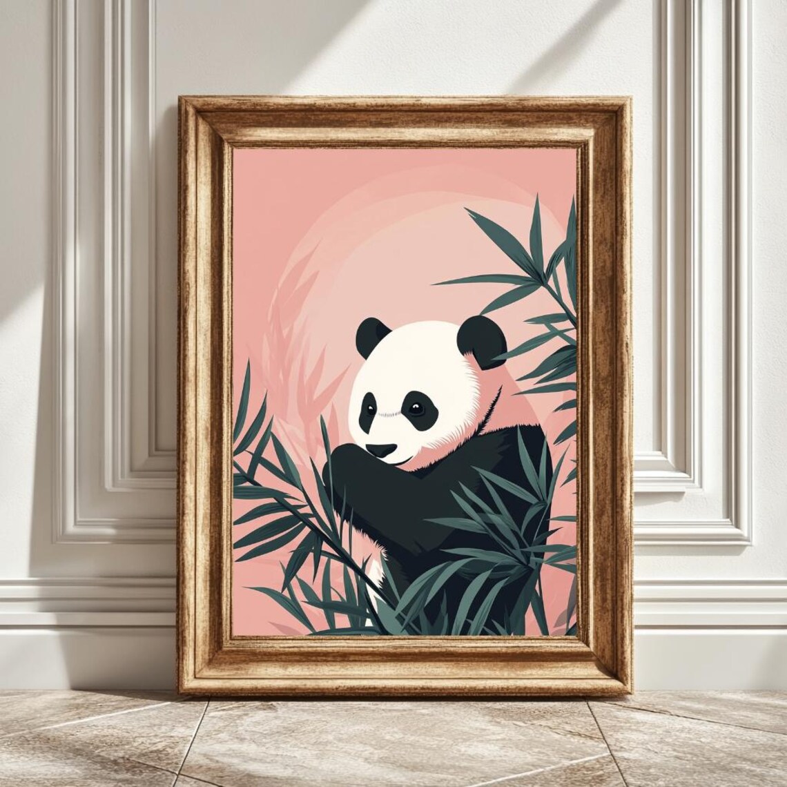 Panda Art Print, Funky Animal Illustration