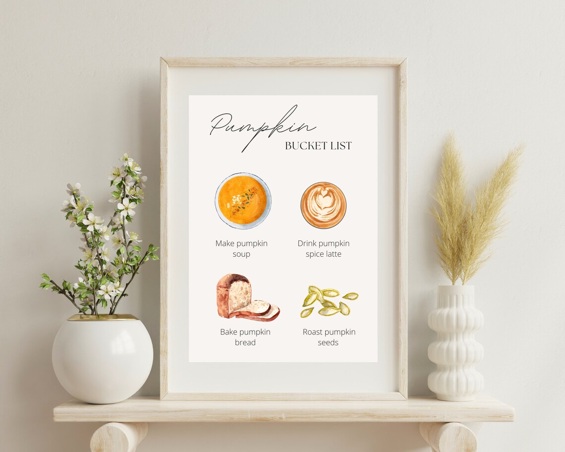 Boho Pumpkin Kitchen Art Print, Autumn Kitchen Decor - Image 3