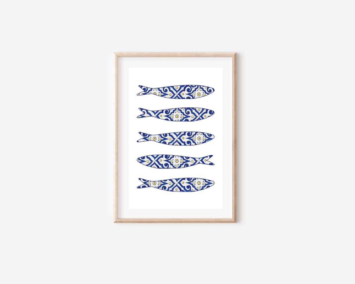 Portuguese Sardine Tile Art Print, Portugal Decor - Image 5