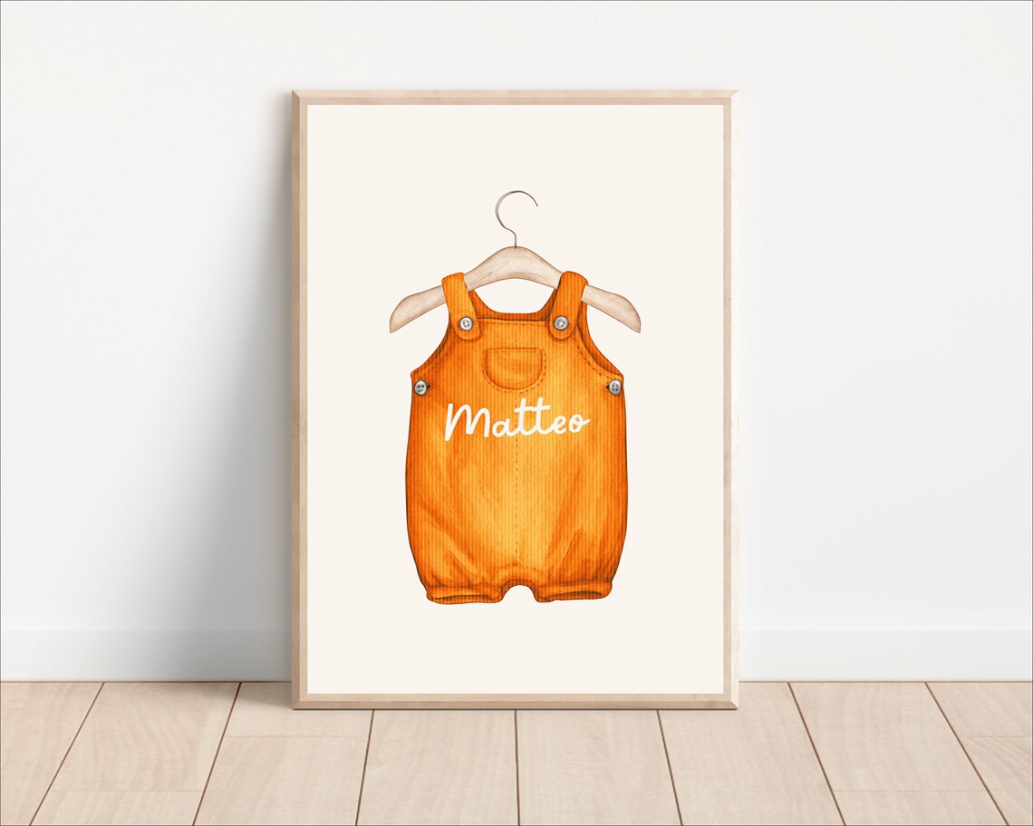 Boho Custom Baby Name Nursery Decor Art Print