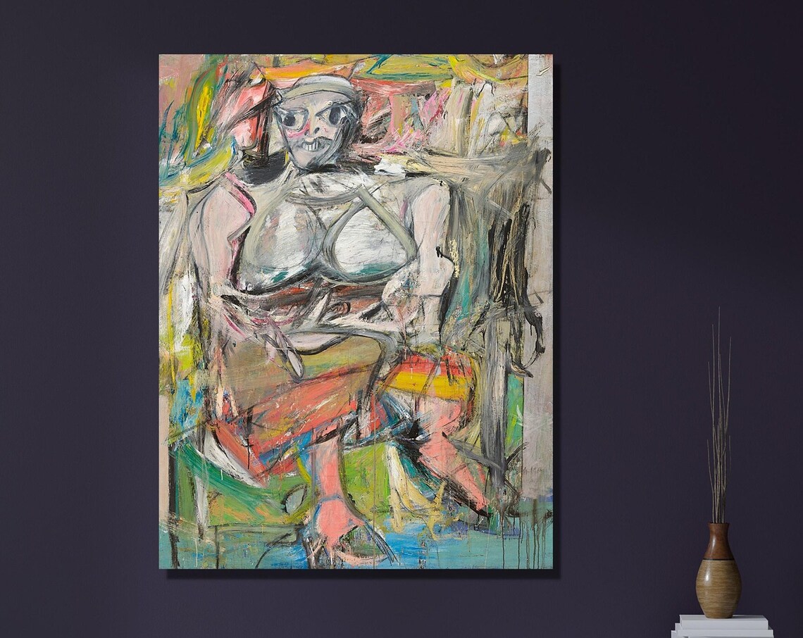 Willem De Kooning Woman III Bold Colorful Abstract Figure Poster