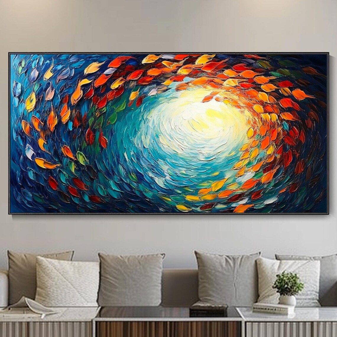 Colorful Fish Sea Life Oil Painting Art Print