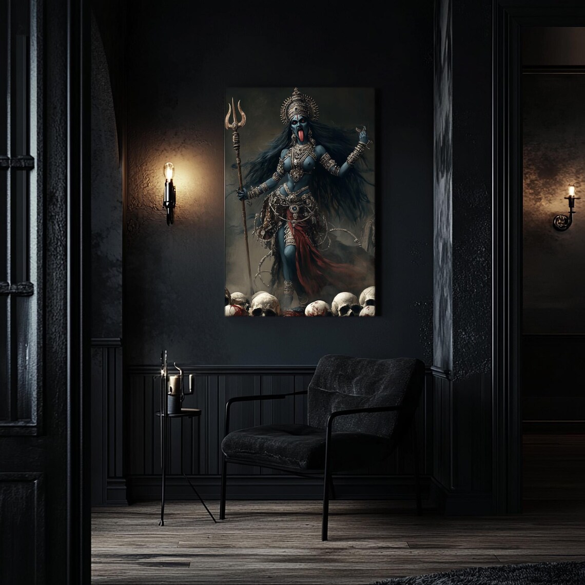 Kali Indian Goddess, Dark Fantasy Art Print - Image 3