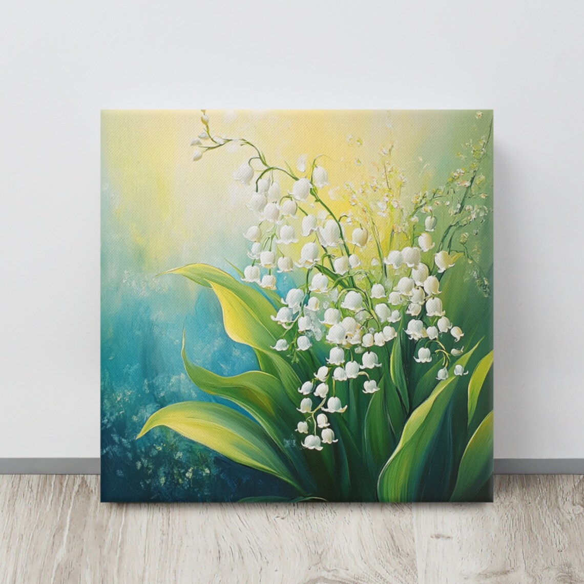 Lily of the Valley White Bell Flowers Spring Garden Wall Art