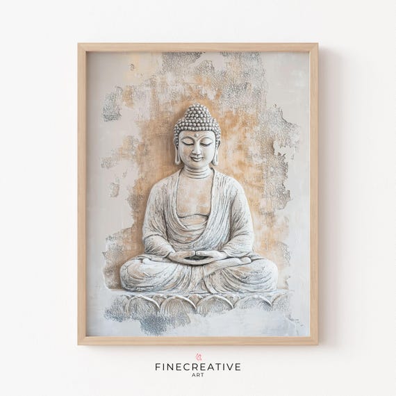 Buddha Print Meditation Painting Wall Art Zen Decor Yoga Room Wall Art Spiritual Art Print I07