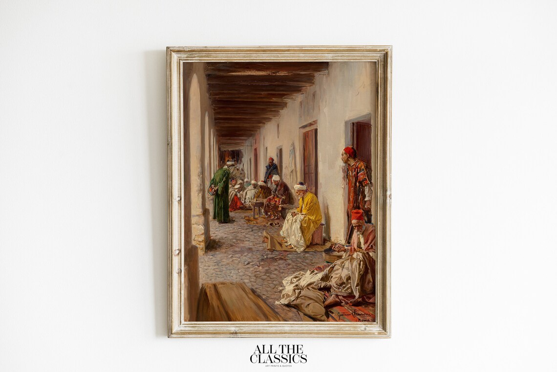Biskra Algeria Vintage Street Scene Art Print