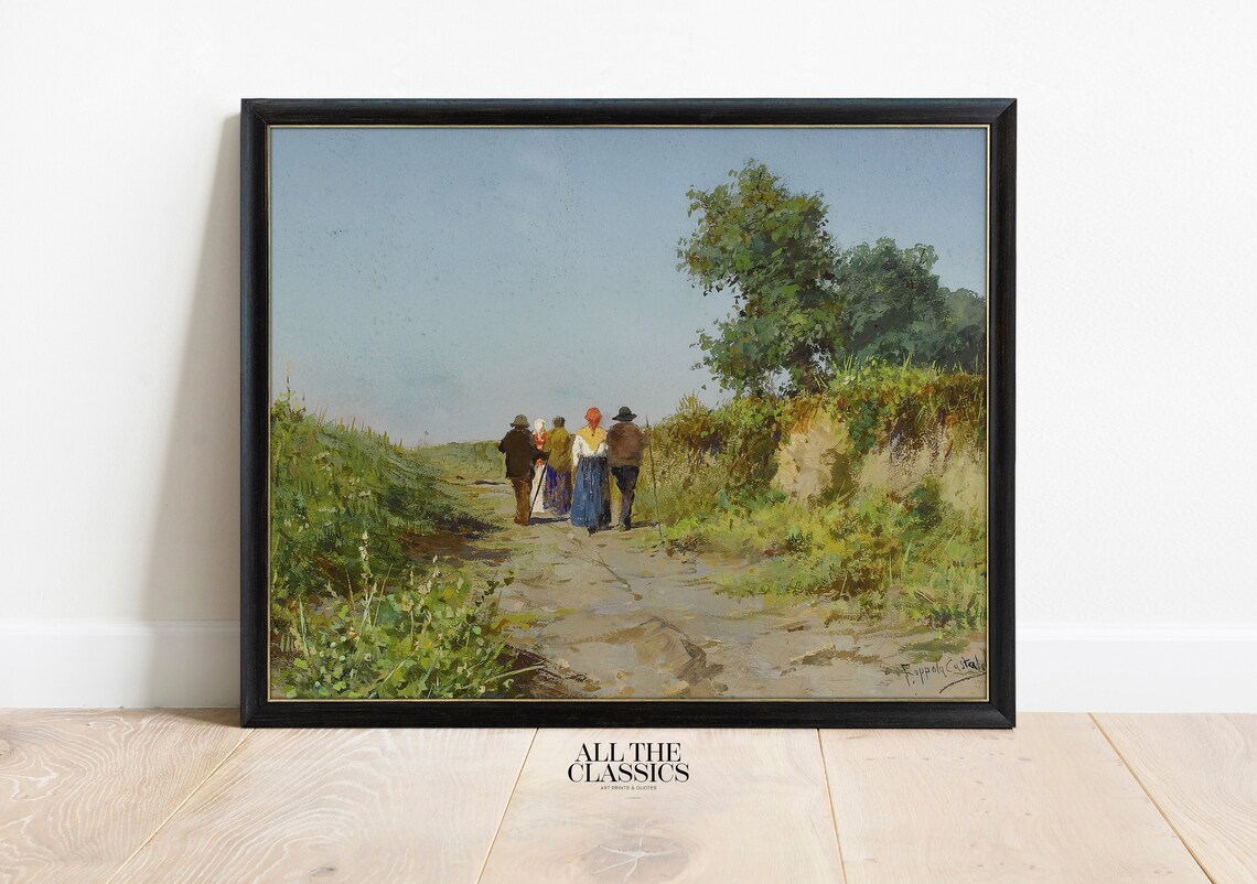 Francesco Coppola Castaldo Bagnioli Near Naples Country Road Poster - Image 3