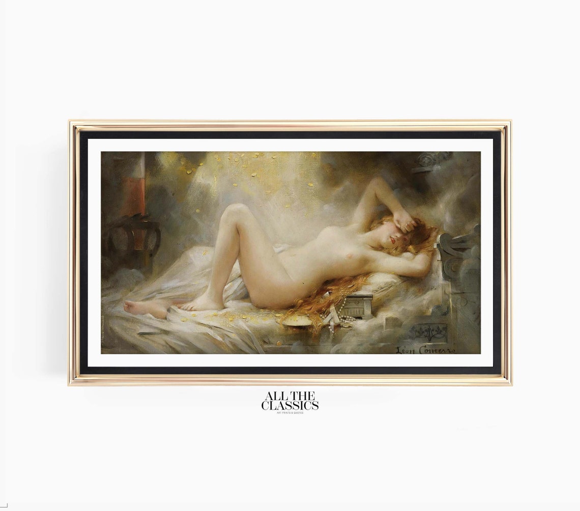 Danae Leon Comerre Classical Reclining Nude Mythology Wall Art - Image 3