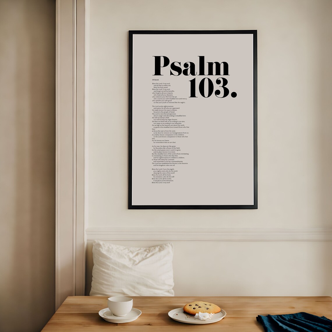Psalm 103 Bible Verse Art Print, Simple Christian Decor - Image 2