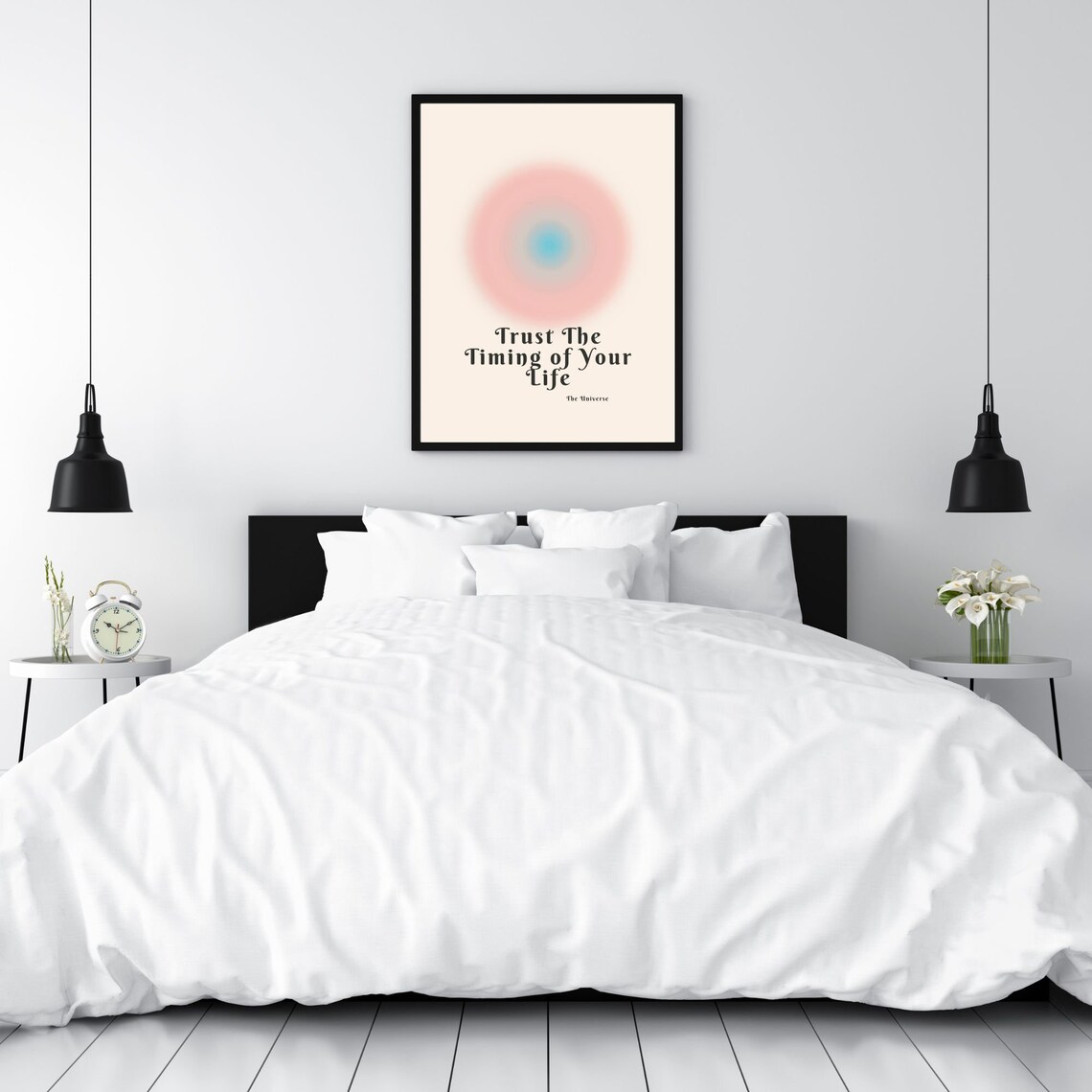 Trust The Timing Of Your Life Aura Manifestation Quote Poster - Image 3