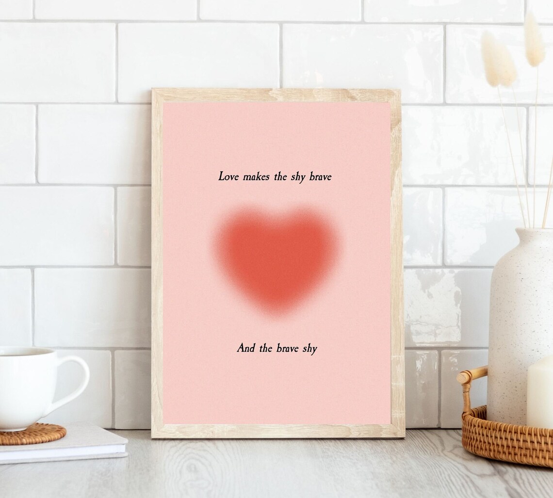 Love Art Print Positive Pink Print Positive Love Quote Print Spiritual Wall Art Positive Energy Art Manifestation