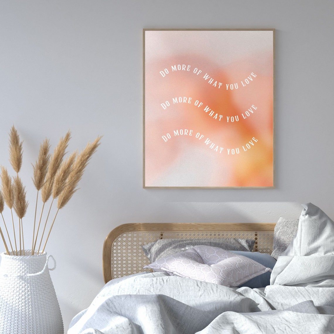 Do More of What You Love Peach Aura Gradient Affirmation Poster - Image 2