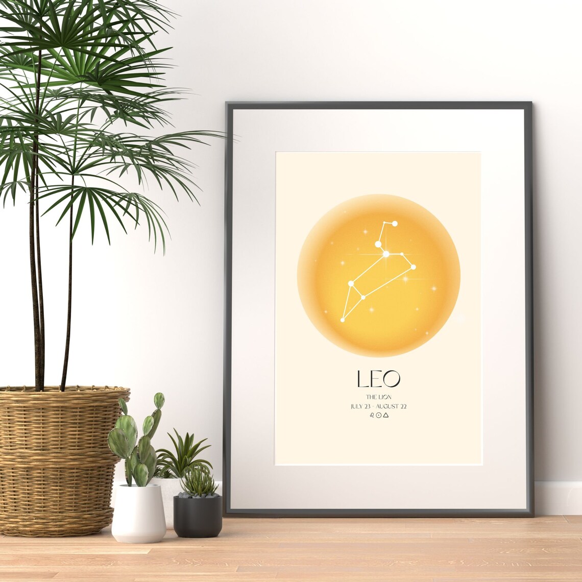 Leo Constellation Golden Aura Zodiac Lion Star Sign Astrology Poster - Image 4