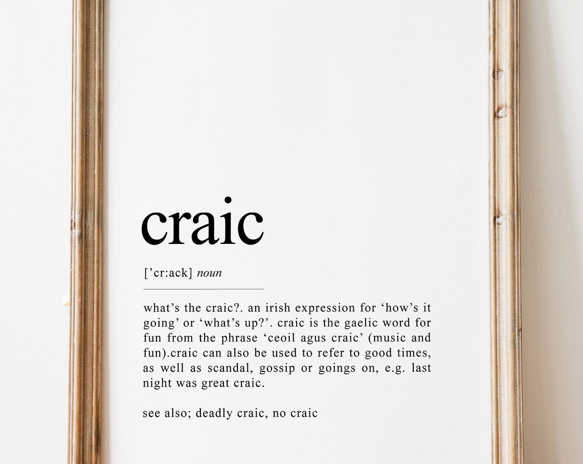 Ireland Funny Irish Craic Bar Decor Art Print - Image 2